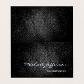 ミニマモダンリストのプレーンブラックグレー 名刺 (外部フラット)