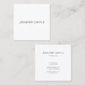 ミニマモダンリストのプロフェッショナルエレガントテンプレート スクエア名刺 (正面/裏面)