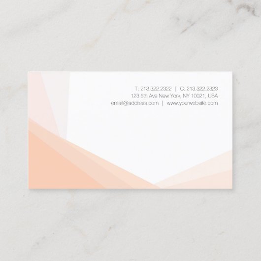 ミニマモダンリストのプロフェッショナルエレガントテンプレート 名刺 (裏面)