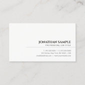 ミニマモダンリストのプロフェッショナルエレガントテンプレート 名刺 (正面)