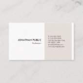 ミニマモダンリストのプロフェッショナルエレガントテンプレート 名刺 (正面)