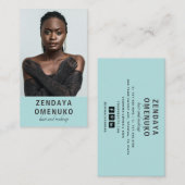 ミニマモダンリストのヘアメイクアップアーティスト写真広場 名刺 (正面/裏面)