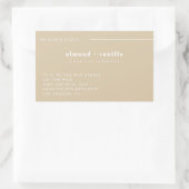 ミニマモダンリストのベージュ包装キャンドル化粧品 長方形シール (バッグ)