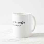 ミニマモダンリストのホワイトに専門職を追加 コーヒーマグカップ (正面右)