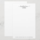 ミニマモダンリストのホワイトオフィス文房具 便箋 (正面/裏面)