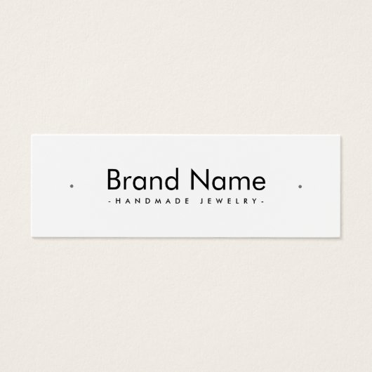 ミニマモダンリストのホワイトスタッドイヤリング表示カード (正面)