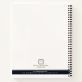 ミニマモダンリストのホワイトブラック縁どロゴ事業 ノートブック (裏面)