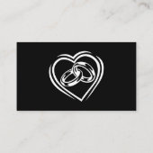 ミニマモダンリストのホワイトブ結婚ラックのWebサイトカード 名刺 (裏面)