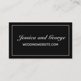 ミニマモダンリストのホワイトブ結婚ラックのWebサイトカード 名刺