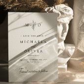 ミニマモダンリストのボエレガントタニカル結婚スクリプト セーブザデート