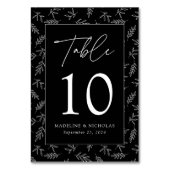 ミニマモダンリストのボタニカルブ結婚ラック テーブルナンバー (裏面)