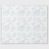 ミニマモダンリストのボタニカル離れブルーズ ラッピングペーパー (フラット)