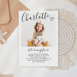 ミニマモダンリストのボホ4th誕生日の写真 招待状