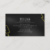 ミニマモダンリストのマットブラックデザイナー 名刺 (裏面)