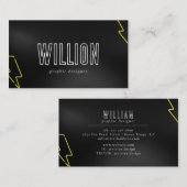 ミニマモダンリストのマットブラックデザイナー 名刺 (正面/裏面)