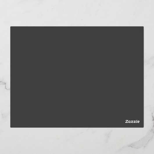 ミニマモダンリストのメリークリスマスグレ実在ー金ゴールド 箔シーズンポストカード (裏面)