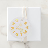 ミニマモダンリストのメリー・クリスマス実在金ゴールド フェイバータグ (箱)