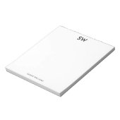 ミニマモダンリストのモノグラムの文房具 ノートパッド (回転)