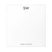 ミニマモダンリストのモノグラムの文房具 ノートパッド (正面)