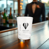 ミニマモダンリストのユーザー名ウェディングパーティギフト ショットグラス