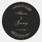 ミニマモダンリストのライ葉ンアートと開花 ラウンドシール (正面)