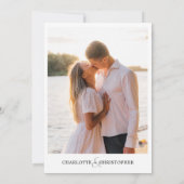 ミニマモダンリストのロマンシンプルム結婚 招待状 (裏面)