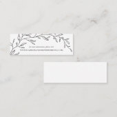 ミニマモダンリストのローレルブランチ結婚のウェブサイト スキニー名刺 (正面/裏面)