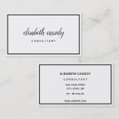 ミニマモダンリストの両面名刺 名刺 (正面/裏面)