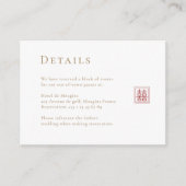 ミニマモダンリストの二重の幸福中国の結婚の エンクロージャーカード (正面)