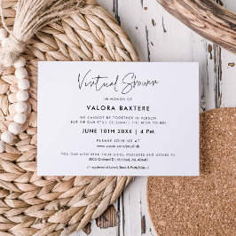 ミニマモダンリストの仮想シャワー 招待状