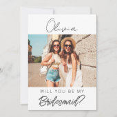 ミニマモダンリストの写真が私の花嫁になる 招待状 (正面)