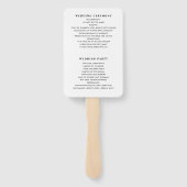 ミニマモダンリストの写真の手結婚のファンプログラム ハンドファン (裏面)