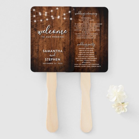 ミニマモダンリストの写真の手結婚のファンプログラム ハンドファン (正面&裏面)