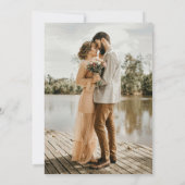 ミニマモダンリストの写真ボホ結婚さんの 招待状 (裏面)