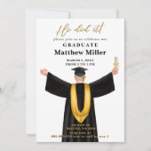 ミニマモダンリストの写真彼はそれを卒業した 招待状 (正面)