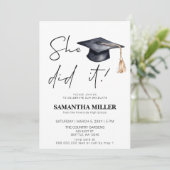 ミニマモダンリストの写真彼女はそれを卒業した 招待状 (スタンド正面)