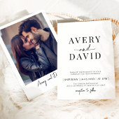 ミニマモダンリストの写結婚真 招待状