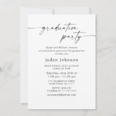 ミニマモダンリストの卒業写真卒業パーティー 招待状 (裏面)