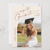 ミニマモダンリストの卒業写真卒業パーティー 招待状 (正面)