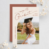 ミニマモダンリストの卒業写真卒業パーティー 招待状