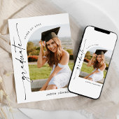 ミニマモダンリストの卒業写真卒業パーティー 招待状