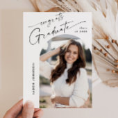 ミニマモダンリストの卒業写真卒業パーティー 招待状