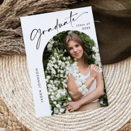 ミニマモダンリストの卒業写真卒業パーティー 招待状