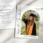 ミニマモダンリストの卒業写真卒業パーティー 招待状