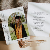 ミニマモダンリストの卒業写真卒業パーティー 招待状