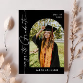 ミニマモダンリストの卒業写真卒業パーティー 招待状