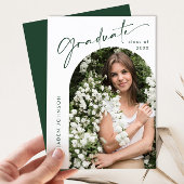 ミニマモダンリストの卒業写真卒業パーティー 招待状