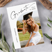 ミニマモダンリストの卒業写真卒業パーティー 招待状