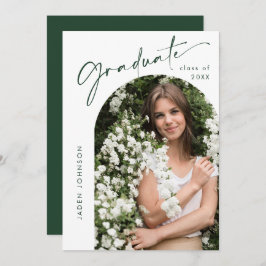 ミニマモダンリストの卒業写真卒業パーティー 招待状