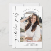 ミニマモダンリストの卒業写真卒業パーティー 招待状 (正面)